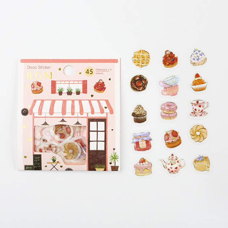 Moodtape Starbucks Coffee Watercolor Deco Flake Stickers - tokopie