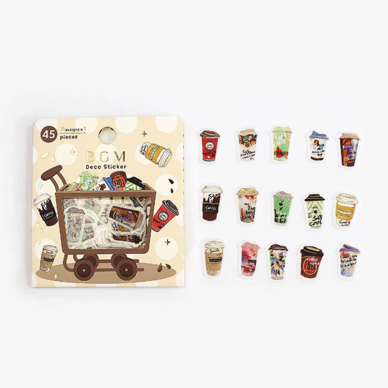 Coffee Sublimation Sticker Flakes Mixed Set of 20