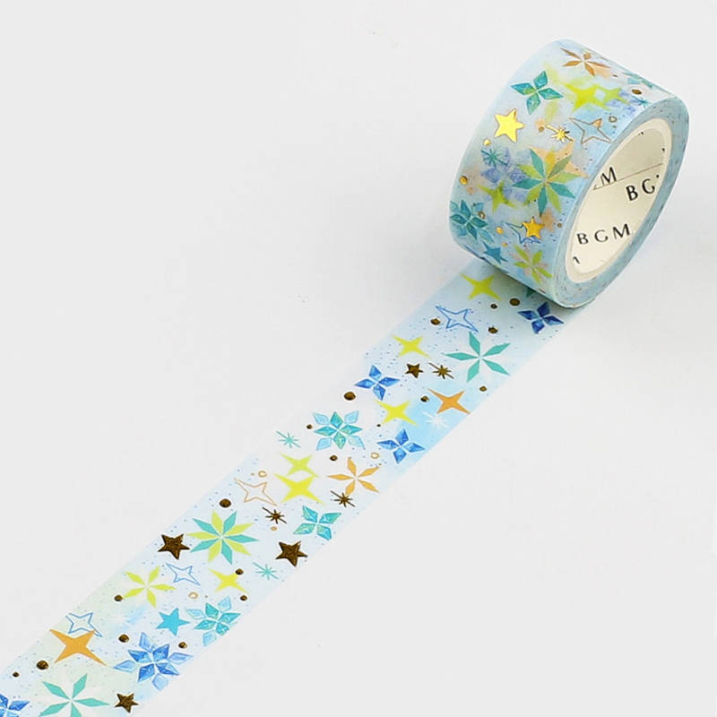 BGM 2021 Twinkle Collection- Star Gold Foil Washi Tape, 20mm