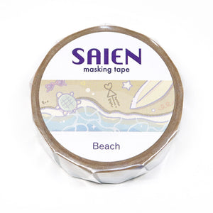 Beach Washi Tape Ocean Wave Sand Turtle Saien Kamiiso Sansyo Japanese