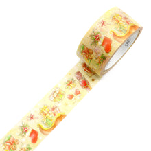 Christmas Gifts Washi Tape Saien Rabbit, Presents, Soldiers - Gold Foil Accent Japanese