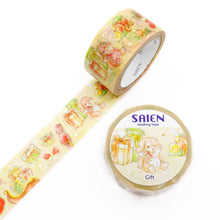 Christmas Gifts Washi Tape Saien Rabbit, Presents, Soldiers - Gold Foil Accent Japanese