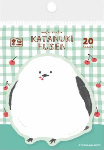 Fluffy Bird Sticky Notes Cute Die Cut Sticky Memo Pad Japanese Stationery Furukawashiko - 20 Sheets