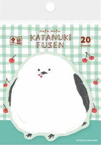 Fluffy Bird Sticky Notes Cute Die Cut Sticky Memo Pad Japanese Stationery Furukawashiko - 20 Sheets