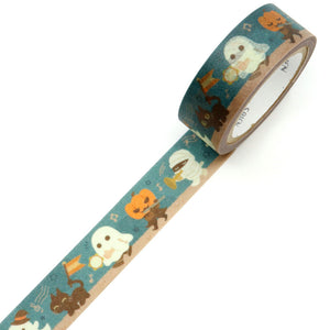 Halloween Ghost Washi Tape Saien Jack O Lantern, Cat, Mummy - Kamiiso Sansyo Japanese