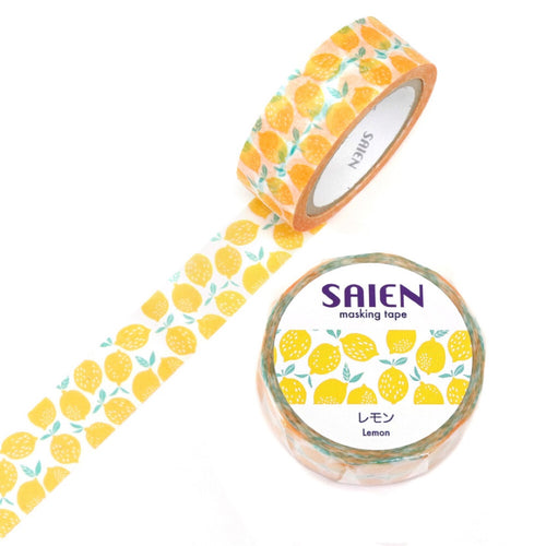 Yellow Lemon Washi Tape Saien Kamiiso Sansyo Japanese