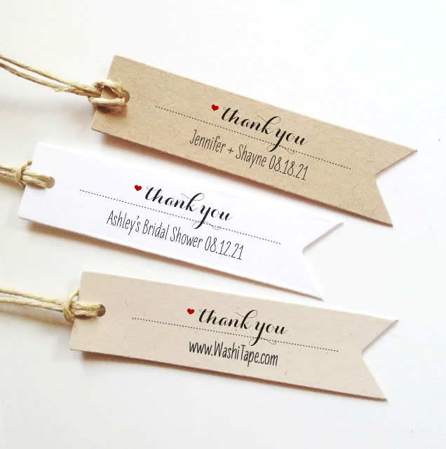 Thank You Wedding Reception Stickers, Custom Wedding Favor Labels