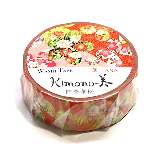 Four Seasons Sakura Kimono Washi Tape