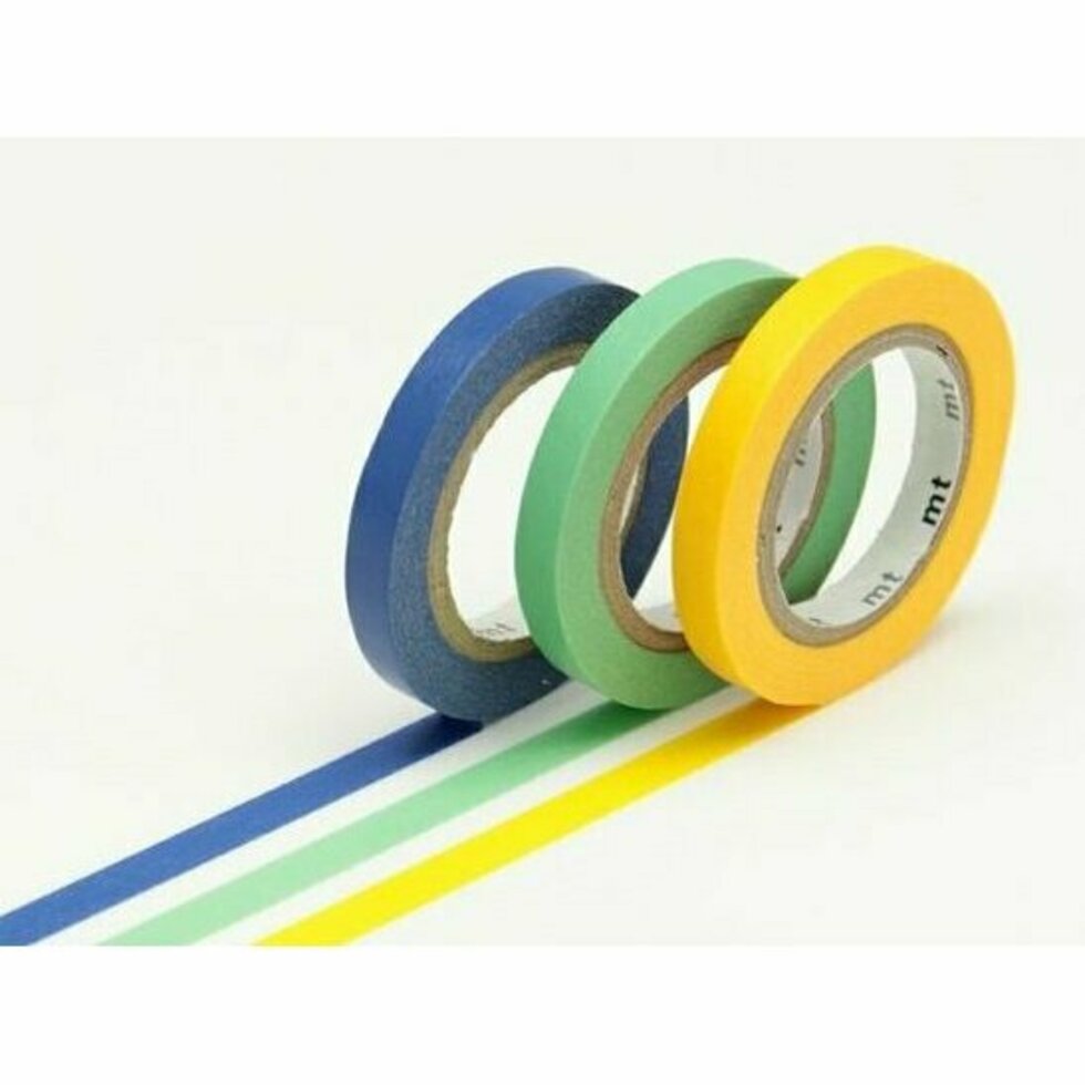 MT Slim Washi Tape Deco 6mm Japanese Set of 3 **