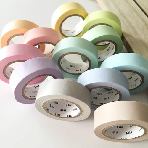 Rainbow Washi Tape 15mm Wide Set Solid Color Tape for Egg 
